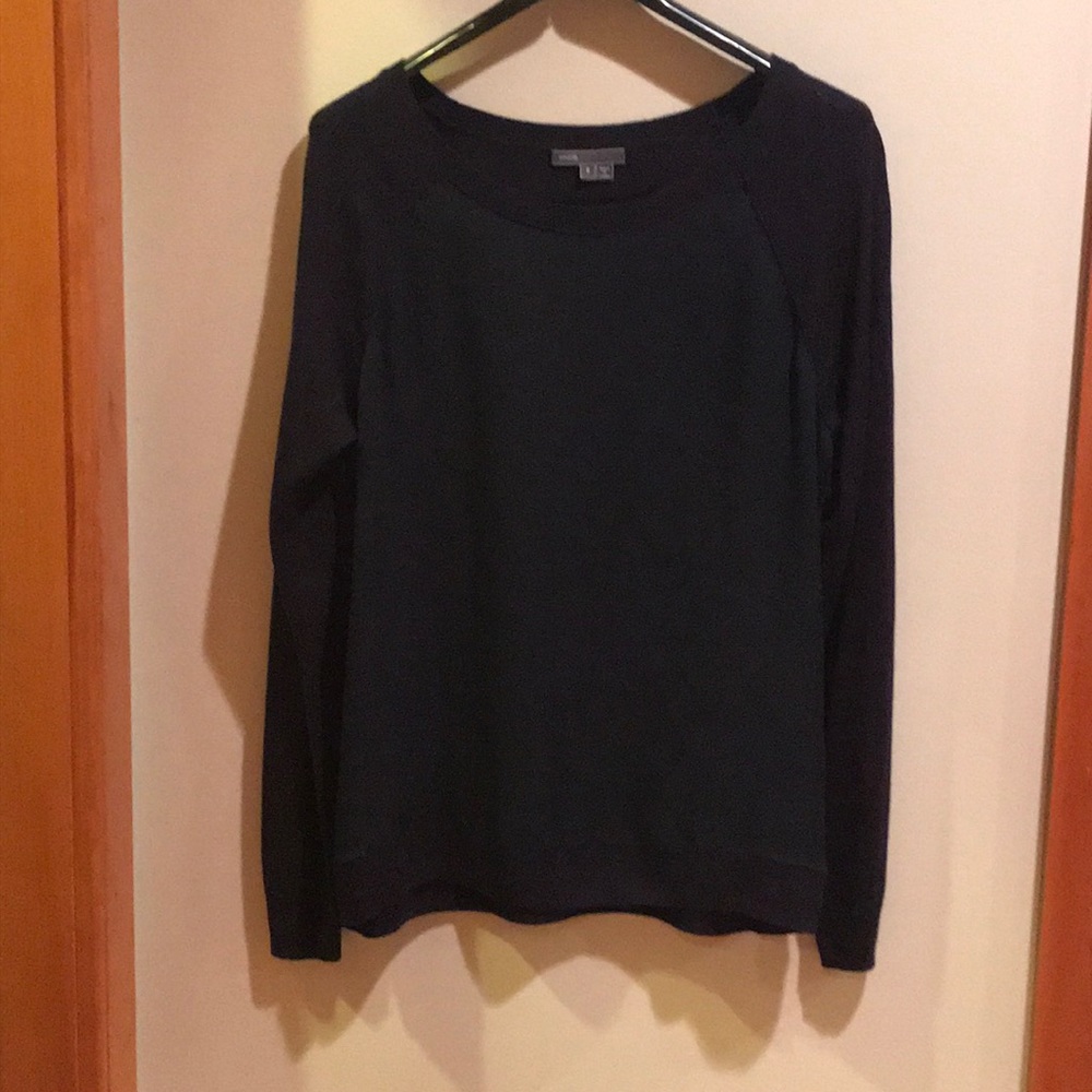 Vince long sleeve silk baseball tee